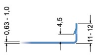 ролики для кулачкового вертикального фальца (0,63-1,0 мм) на RAS 22.09